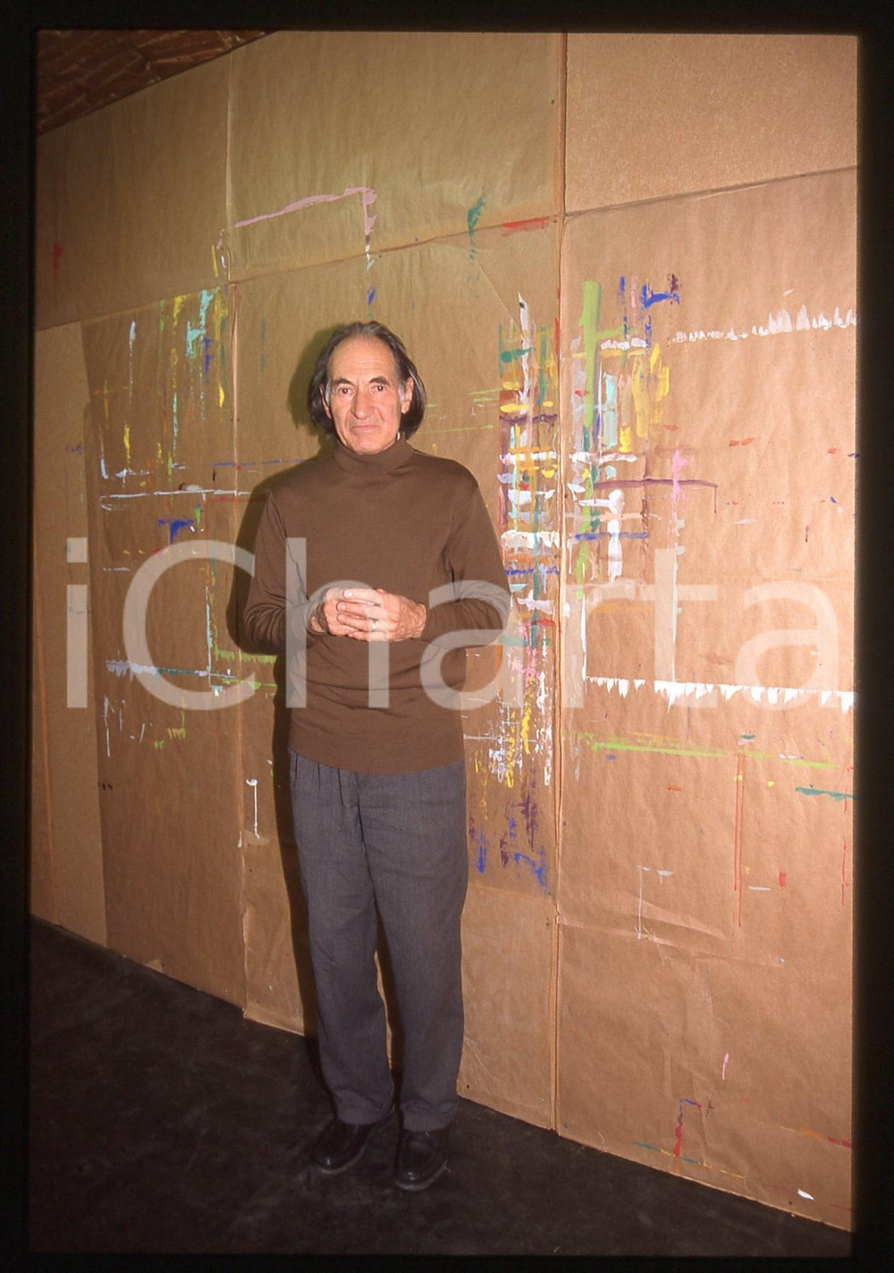 35mm vintage slide*1990ca ITALIA Arno STERN in un closlieu Ritratto educatore 21