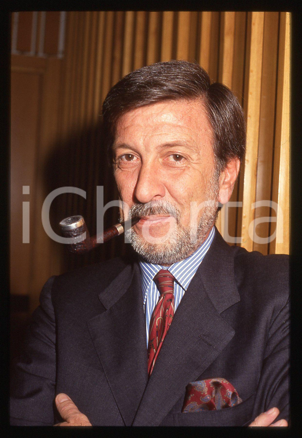 35mm vintage slide* 1990ca ITALIA COSTUME Giampaolo GIRONDA Ritratto con pipa *2