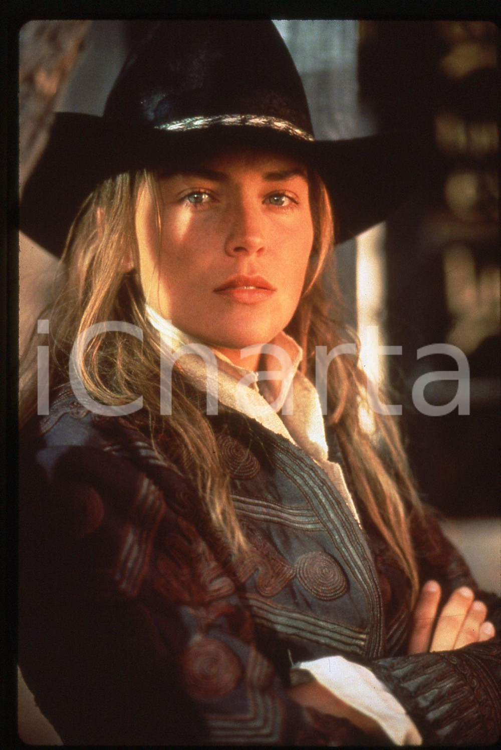 35mm vintage slide* 1995 THE QUICK AND THE DEAD Sharon STONE in una scena 