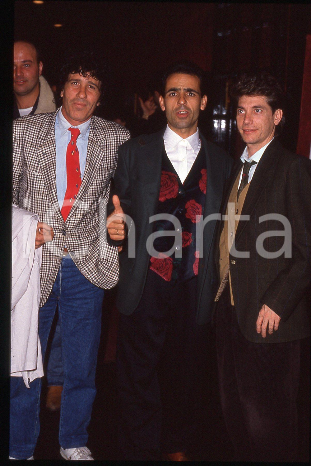 35mm vintage slide* 1990ca COSTUME Nino D'ANGELO Bruno FILIPPINI Ninetto DAVOLI