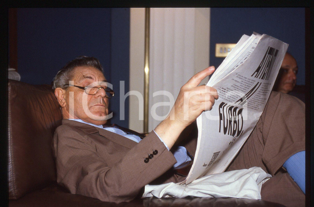 35mm vintage slide*1990ca ITALIA ECONOMIA Franco TATO' Ritratto dirigente ENEL 6