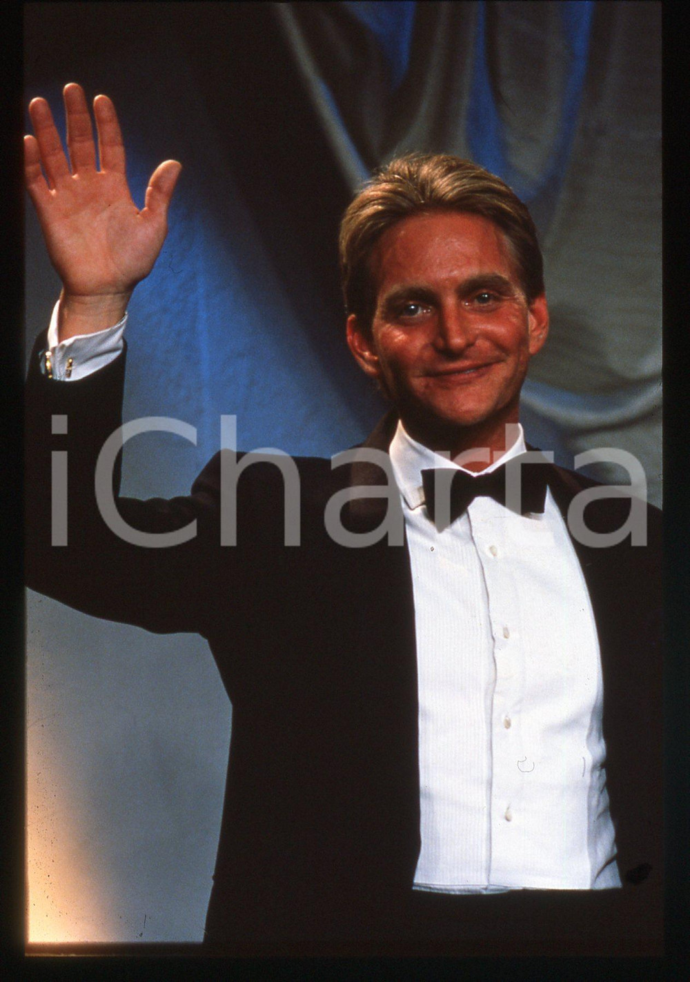35mm vintage slide* 1990ca CINEMA Eric DOUGLAS Ritratto dell'attore a un evento