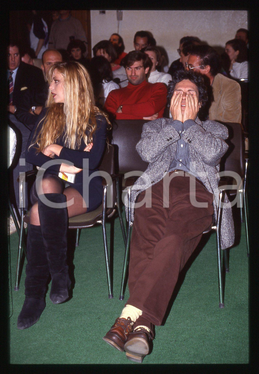 35mm vintage slide* 1990ca MUSICA Riccardo DEL TURCO a un evento - Ritratto