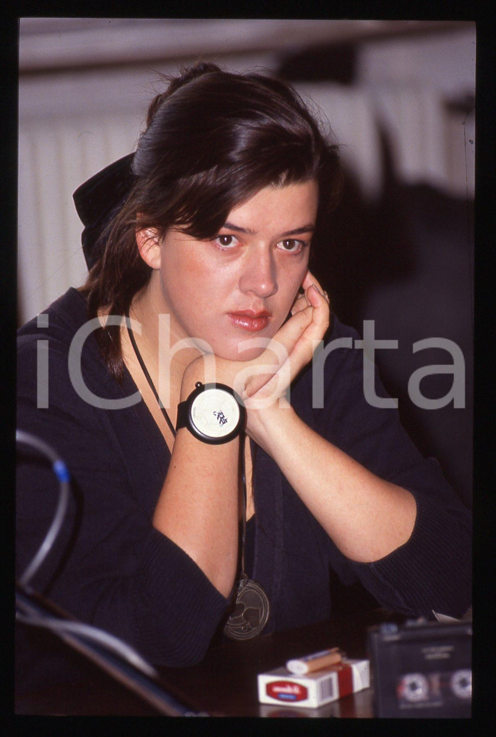35mm vintage slide* 1990 FIRENZE Marianne GROVES al festival FRANCE CINEMA