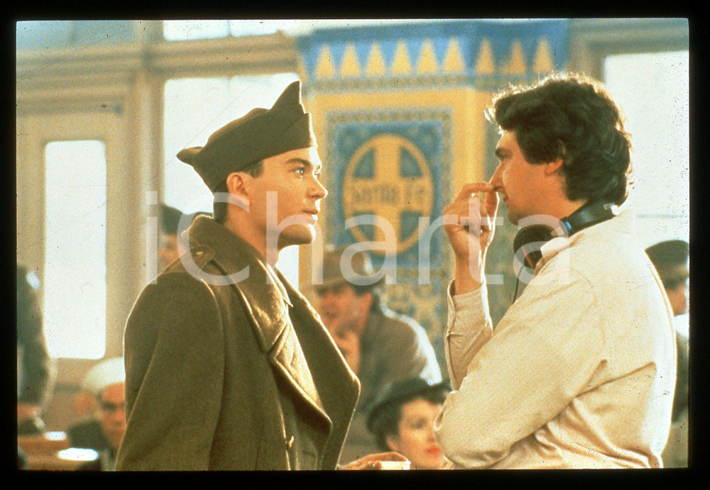 35mm vintage slide* 1988 A TIME OF DESTINY Timothy HUTTON e Gregory NAVA sul set