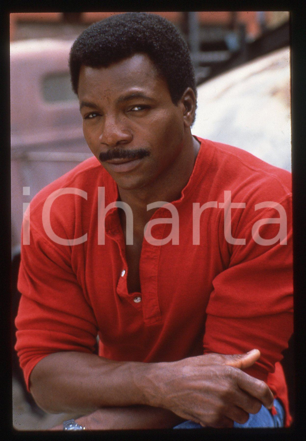 35mm vintage slide* 1988 ACTION JACKSON Carl WEATHERS in una scena del film