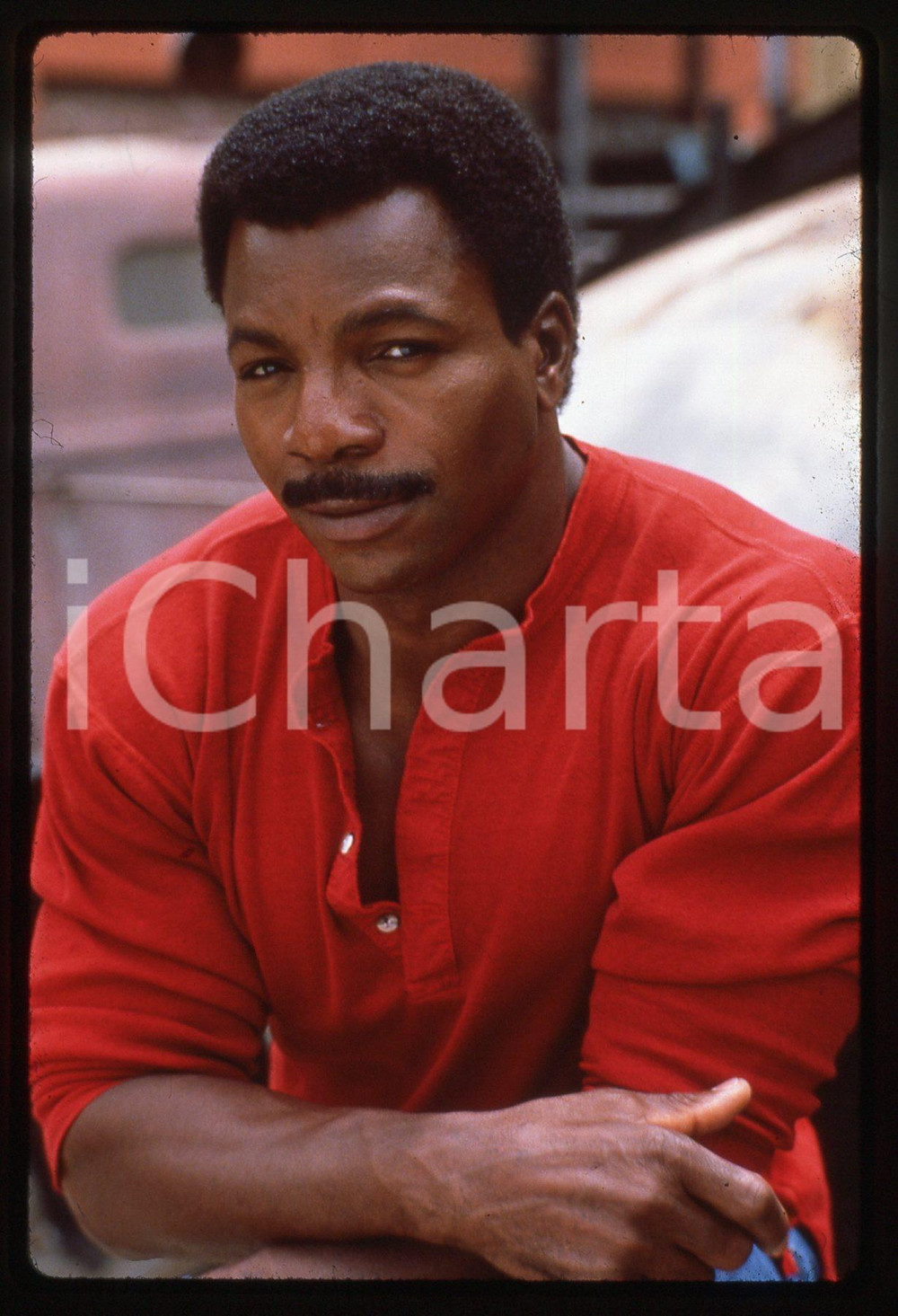 35mm vintage slide* 1988 ACTION JACKSON Carl WEATHERS in una scena del film (4)