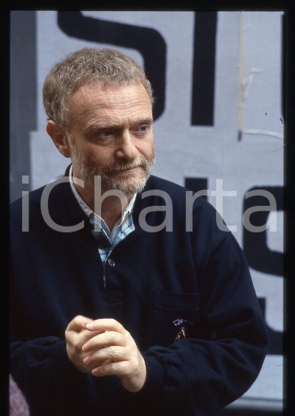 35mm vintage slide* 1988 MILANO Pal SANDOR sul set di MISS ARIZONA *2