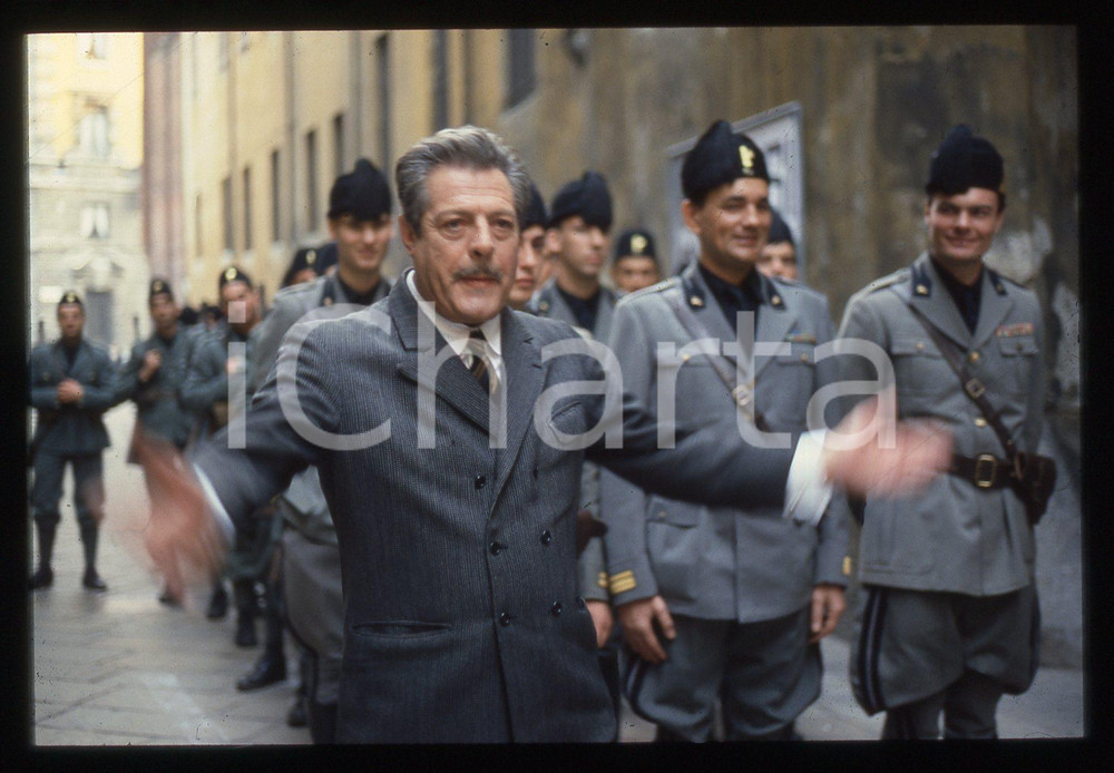 35mm vintage slide* 1988 MILANO Marcello MASTROIANNI sul set di MISS ARIZONA 