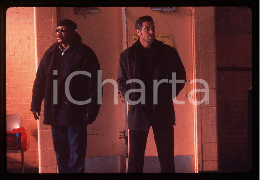 35mm vintage slide* 1998 OUT OF SIGHT George CLOONEY e Ving RHAMES nel film