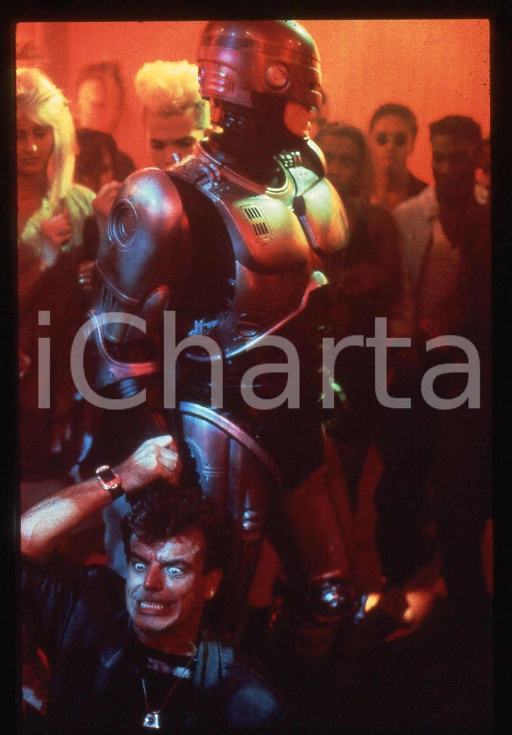35mm vintage slide* 1987 ROBOCOP Peter WELLER e Ray WISE in una scena del film