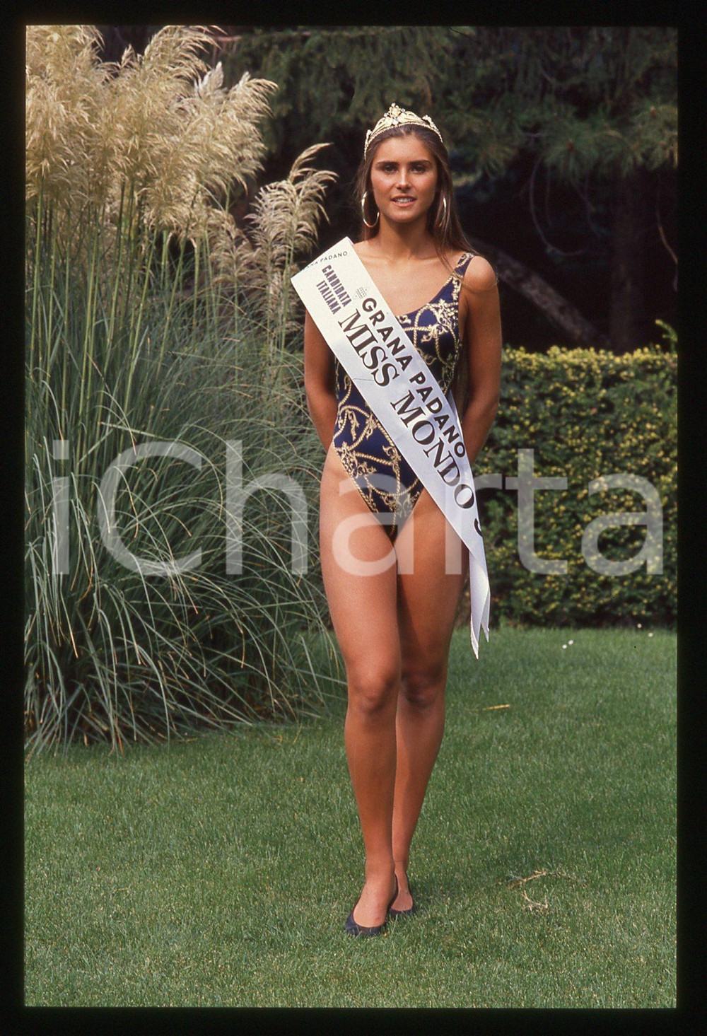35mm vintage slide* 1990 COSTUME Cristina GAVAGNIN UN'ITALIANA PER MISS MONDO 9
