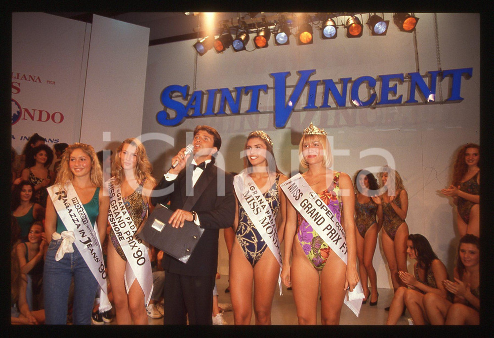 35mm vintage slide* 1990 SAINT VINCENT Giorgio MASTROTA con Cristina GAVAGNIN