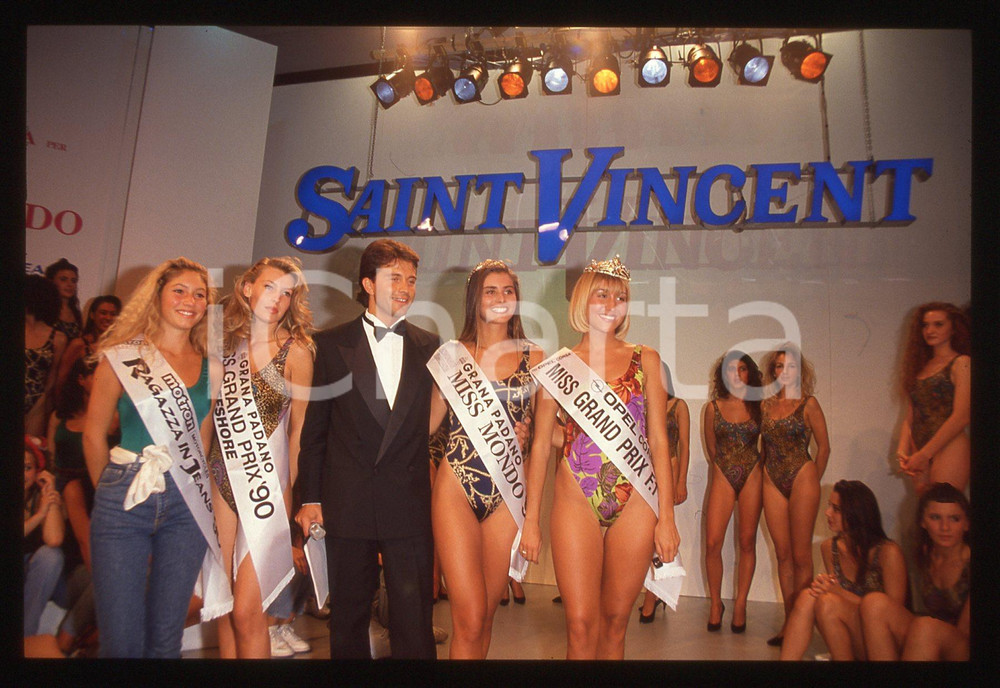 35mm vintage slide* 1990 SAINT VINCENT Giorgio MASTROTA con Simona GAMBATESA