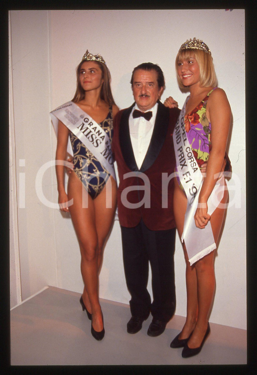 35mm vintage slide* 1990 UN'ITALIANA PER MISS MONDO Sandro PATERNOSTRO e MISS *2