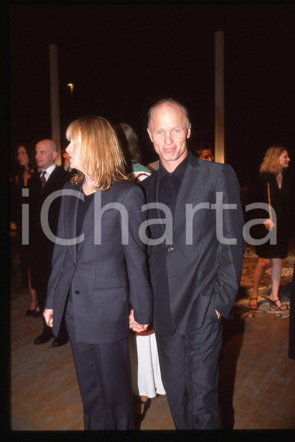 35mm vintage slide* 1995ca CINEMA Ed HARRIS Amy MADIGAN a un evento - Ritratto