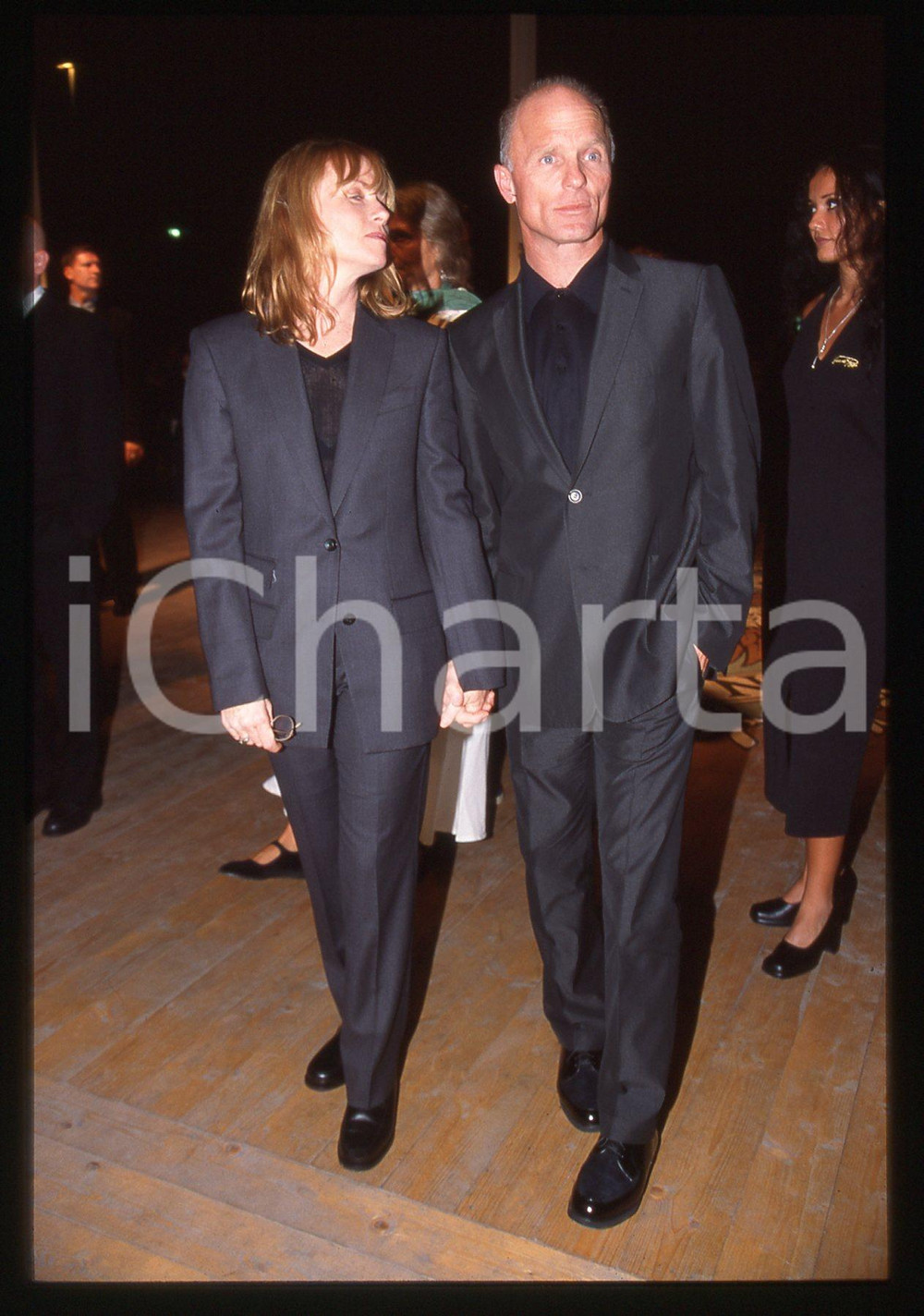 35mm vintage slide* 1995ca CINEMA Ed HARRIS Amy MADIGAN a un evento - Ritratto 2