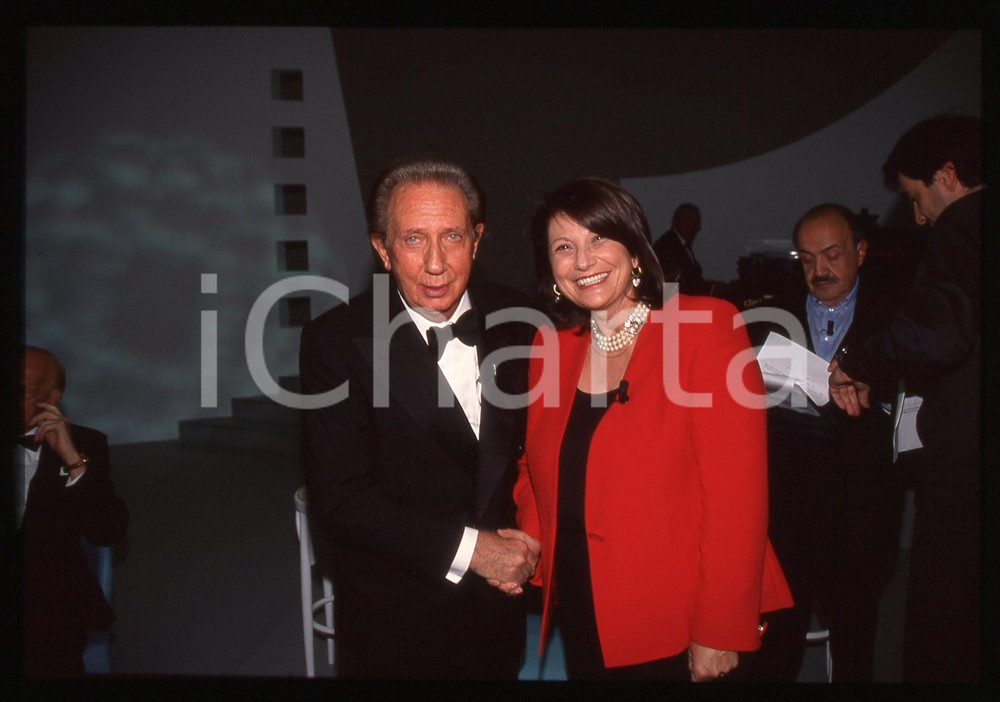 35mm vintage slide* 1998 CANALE 5 - I TRE TENORI Mike BONGIORNO Giuliana LONGARI