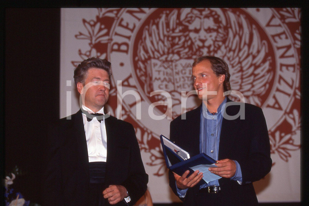 35mm vintage slide* 1994 Festival di VENEZIA David LYNCH e Woody HARRELSON