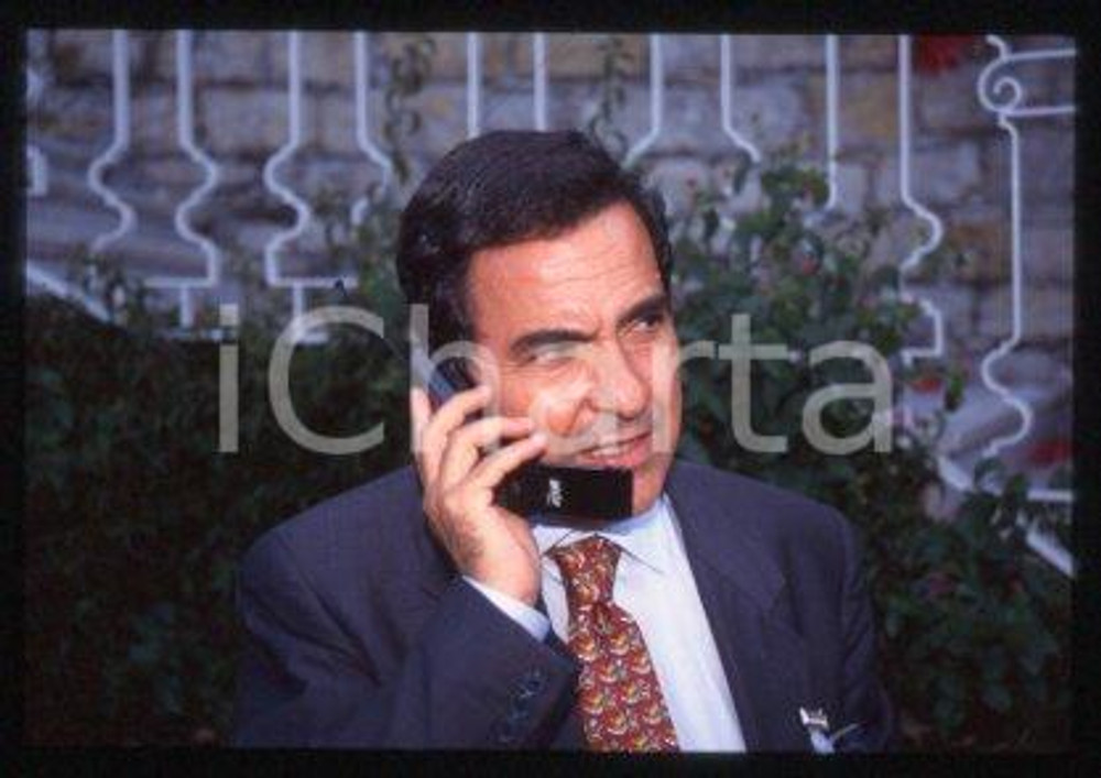 Giuseppe JACOBINI RAI Italian journalist Portrait 1995 ca * 35mm vintage slide 3