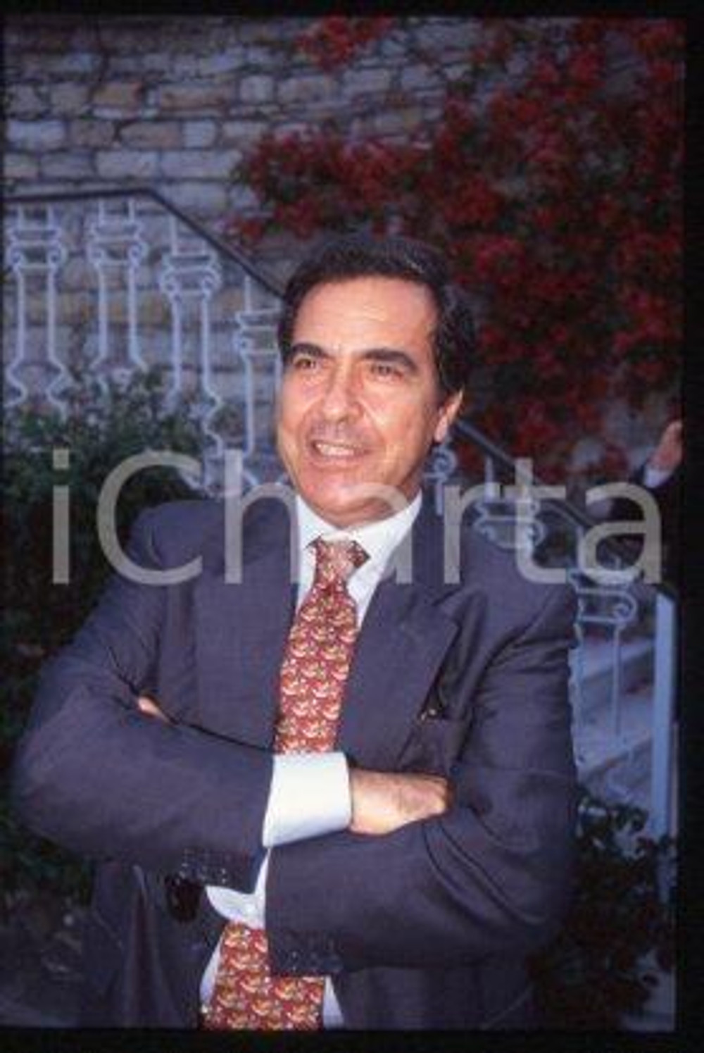 Giuseppe JACOBINI RAI Italian journalist Portrait 1995 ca * 35mm vintage slide 5
