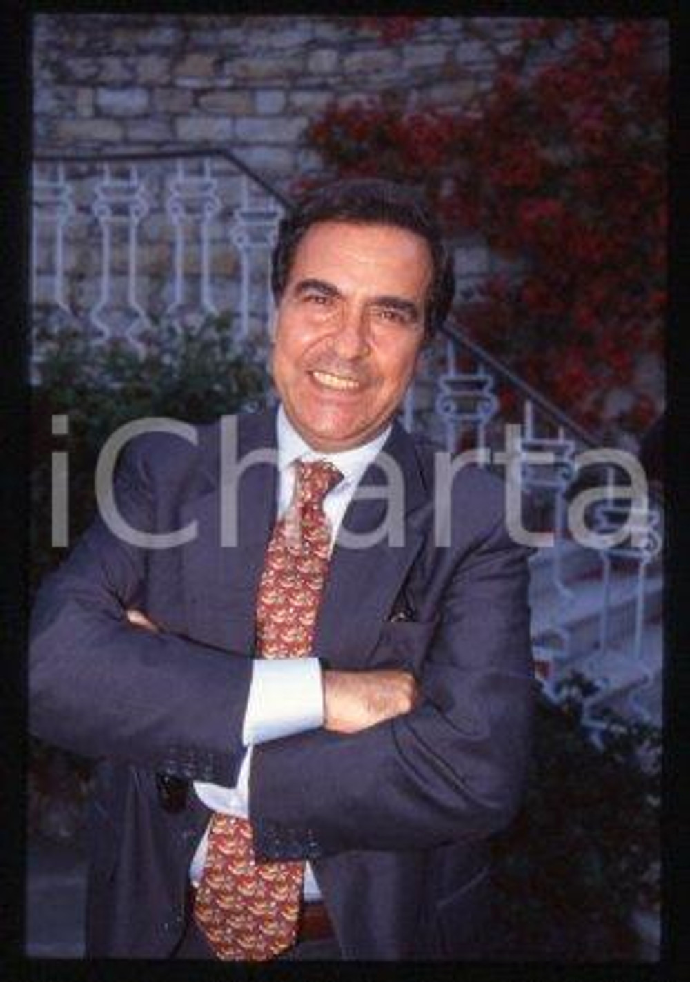 Giuseppe JACOBINI RAI Italian journalist Portrait 1995 ca * 35mm vintage slide 6
