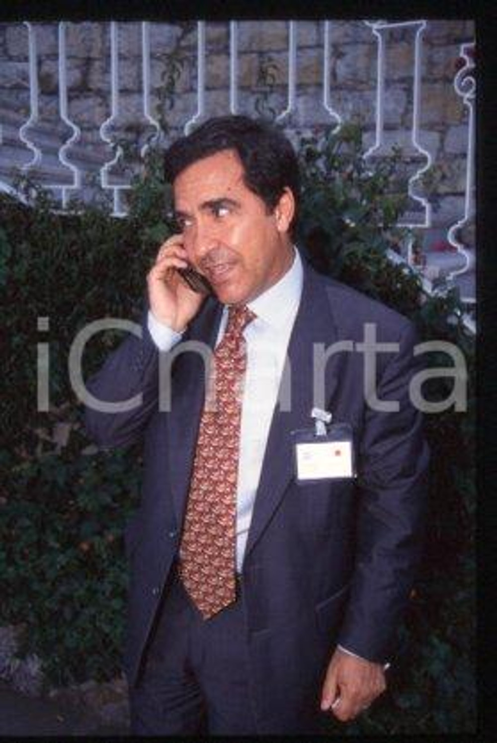 Giuseppe JACOBINI RAI Italian journalist Portrait 1995 ca * 35mm vintage slide 8