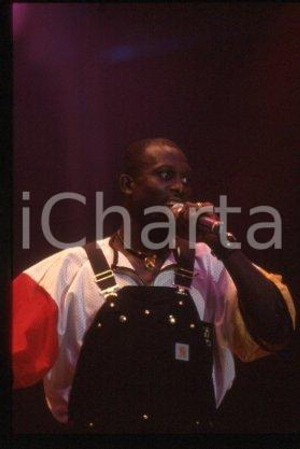 George WEAH - MILAN Liberian footballer Costume 1995 ca * 35 mm vintage slide 14