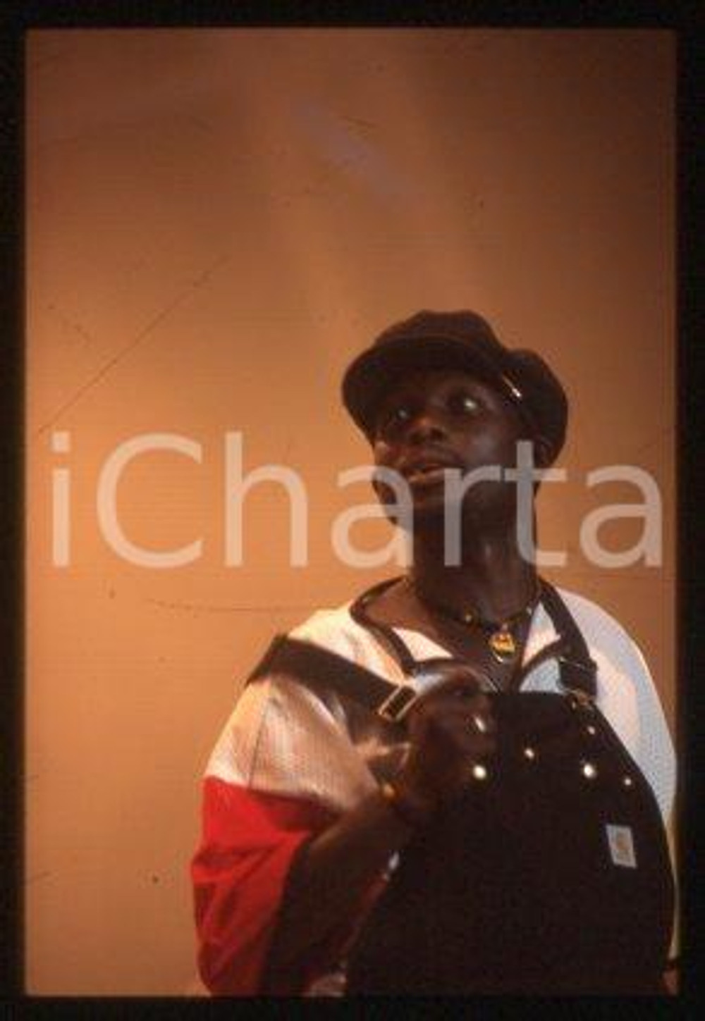 George WEAH - MILAN Liberian footballer Portrait 1995 ca * 35mm vintage slide 32