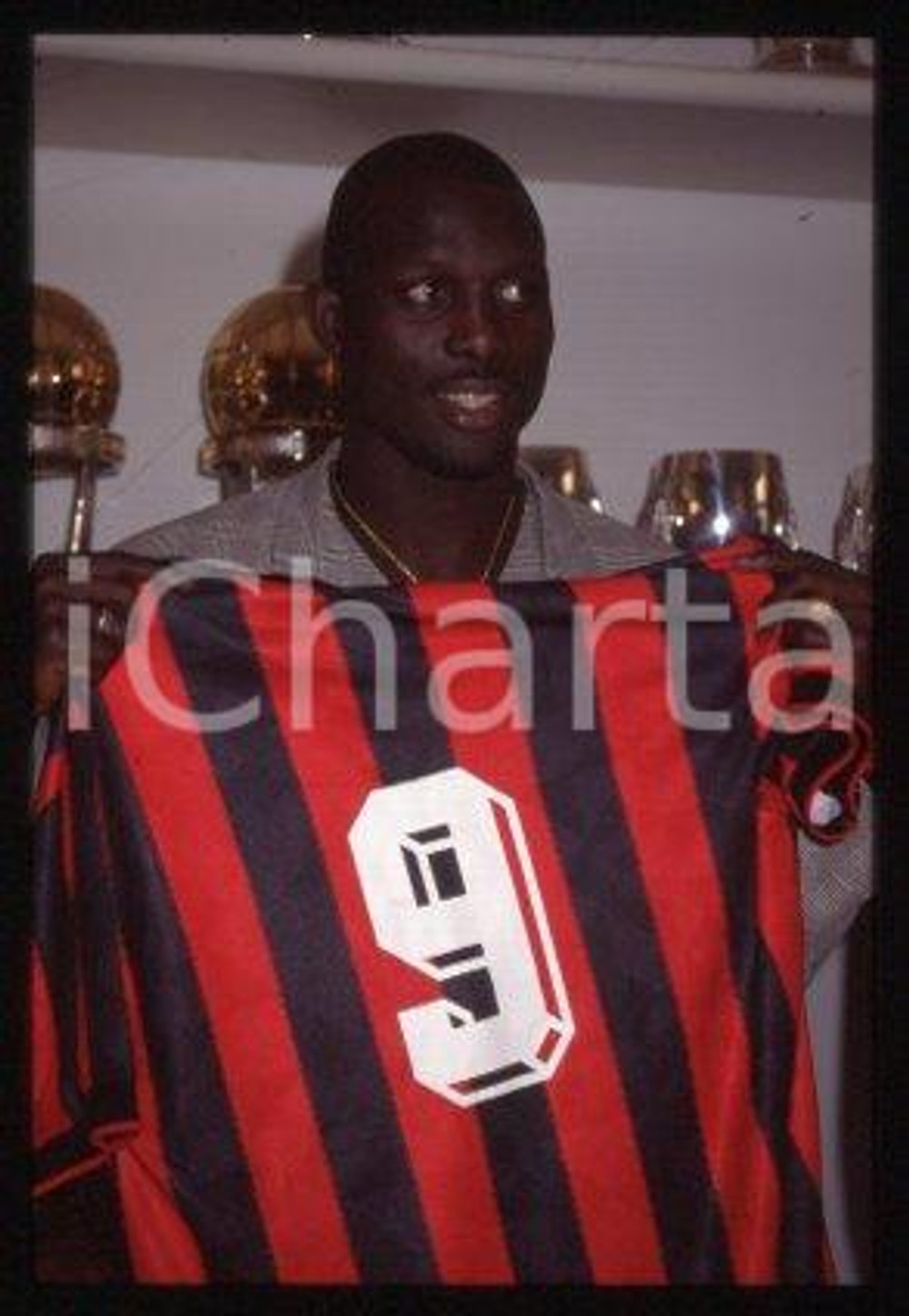 George WEAH MILAN Conferenza stampa di presentazione 1995 *35mm vintage slide 40