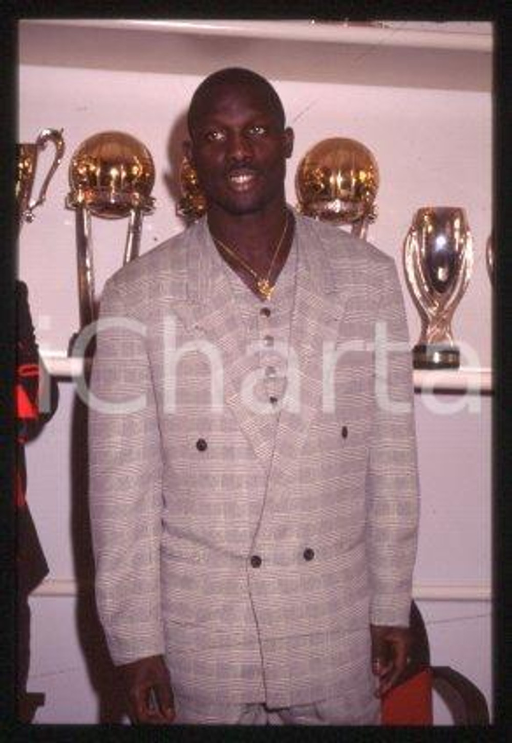 George WEAH MILAN Conferenza stampa di presentazione 1995 *35mm vintage slide 47