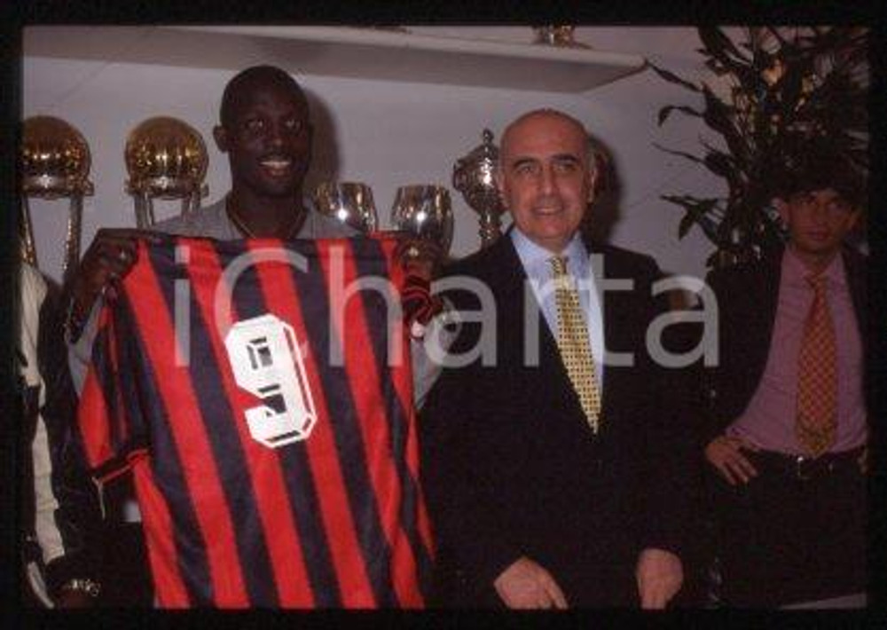 Adriano GALLIANI presenta George WEAH - AC MILAN 1995 * 35 mm vintage slide 54