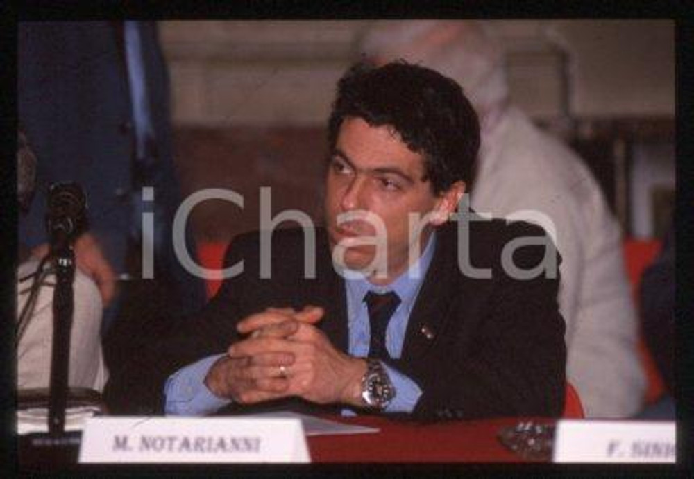 Maso NOTARIANNI - MILANO Rifondazione Comunista 1998 ca * 35 mm vintage slide 4