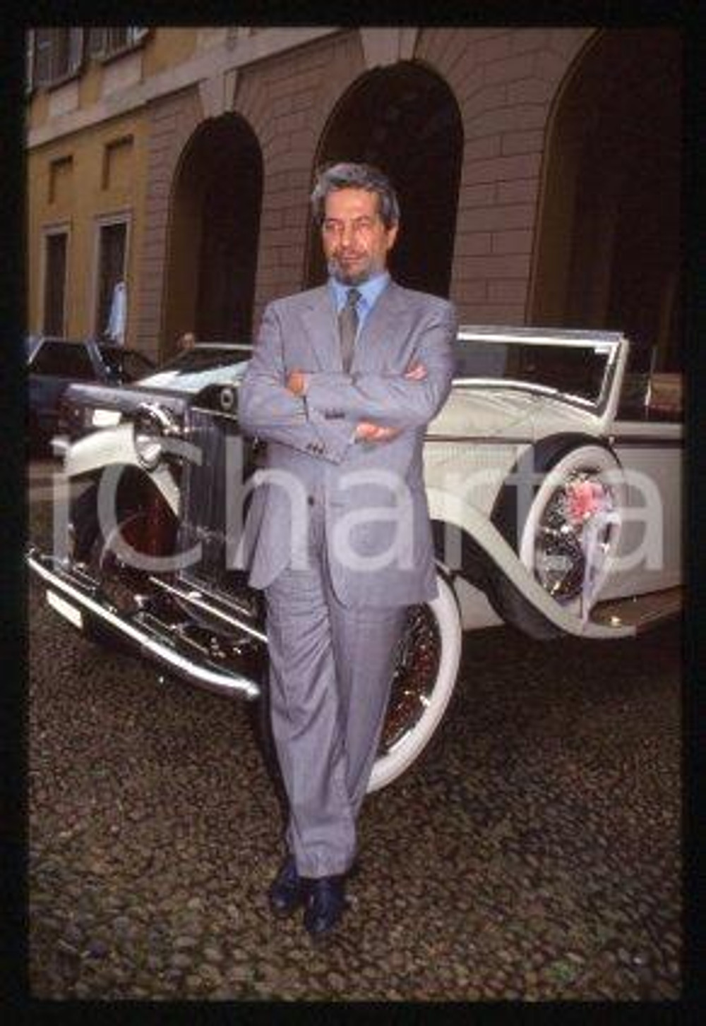 Angelo INFANTI MILAN Italian actor The grey Packard 1992 * 35 mm vintage slide 2
