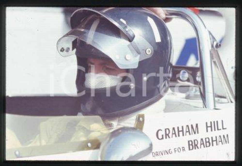 Graham HILL - FORMULA 1 BRABHAM Racing driver 1972 ca * 35 mm vintage slide 1