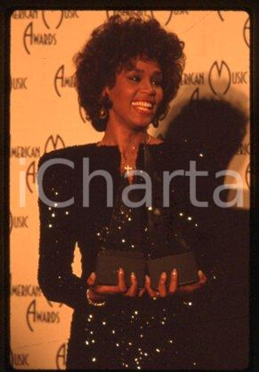 Whitney HOUSTON - 16° ANNUAL AMERICAN MUSIC AWARDS 1989 * 35 mm vintage slide 47