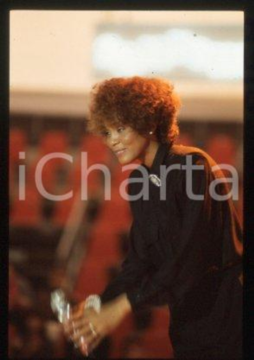 Whitney HOUSTON - SANREMO American singer & actress 1987 * 35mm vintage slide 57