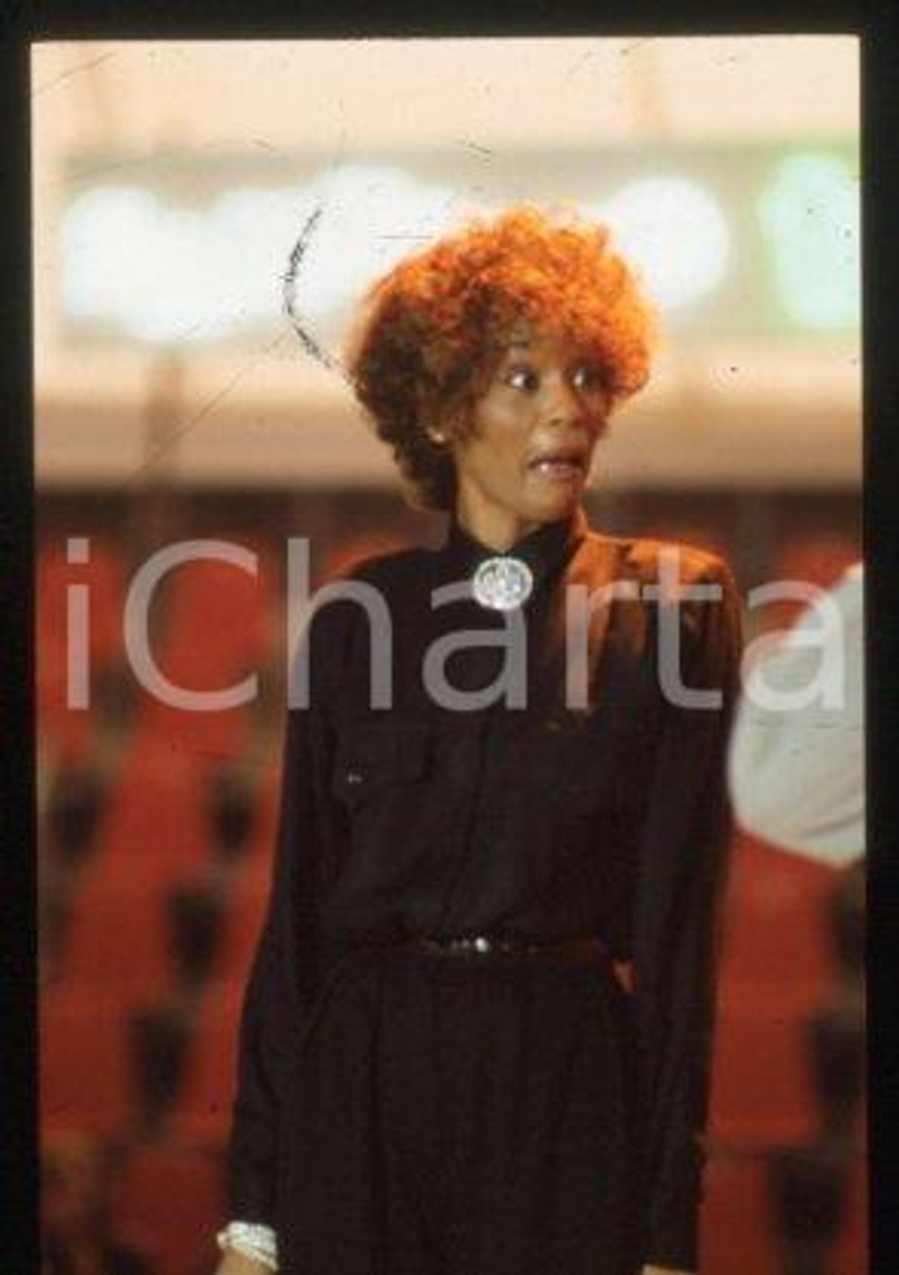 Whitney HOUSTON - SANREMO American singer & actress 1987 * 35mm vintage slide 60
