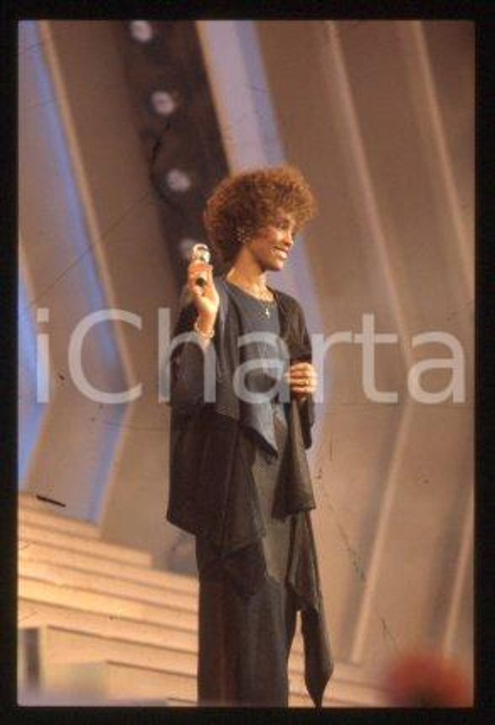 Whitney HOUSTON - SANREMO American singer & actress 1987 * 35mm vintage slide 72