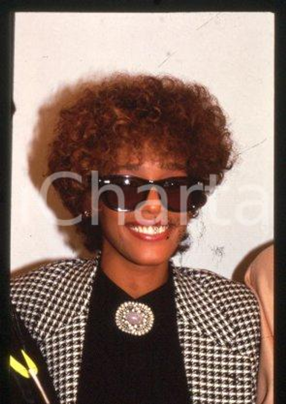 Whitney HOUSTON - SANREMO American singer actress 1987 * 35 mm vintage slide 79