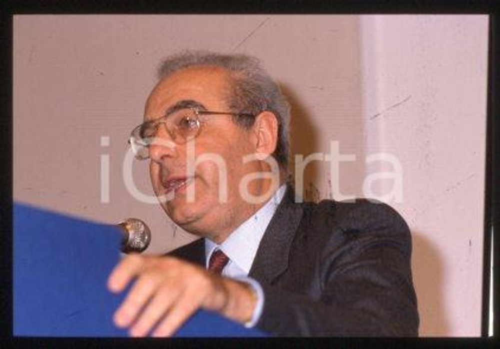 Gino COLOMBO - FIERA MILANO un politico italiano 1990 ca * 35 mm vintage slide 7