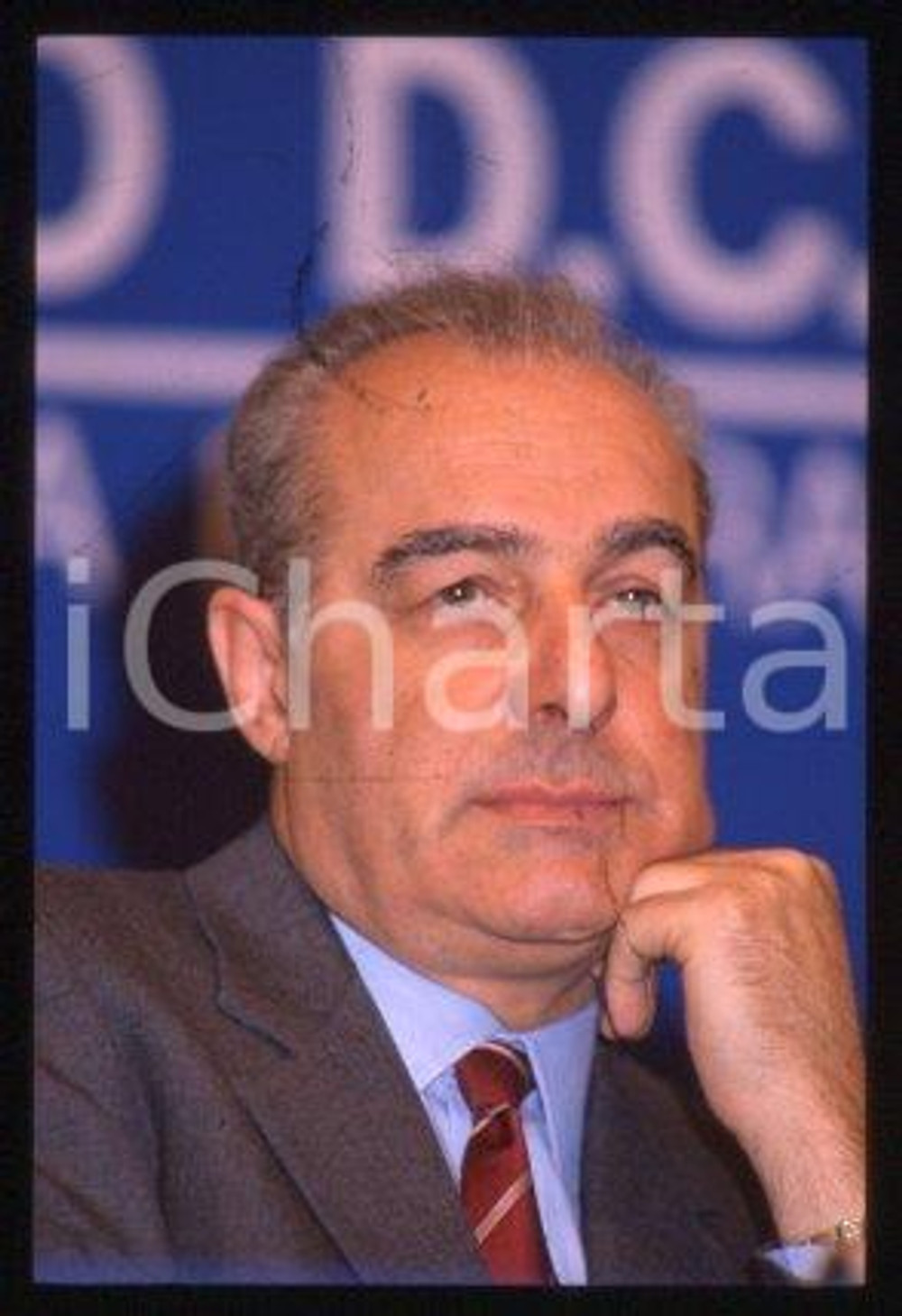 Gino COLOMBO - FIERA MILANO un politico italiano 1990 ca * 35mm vintage slide 12