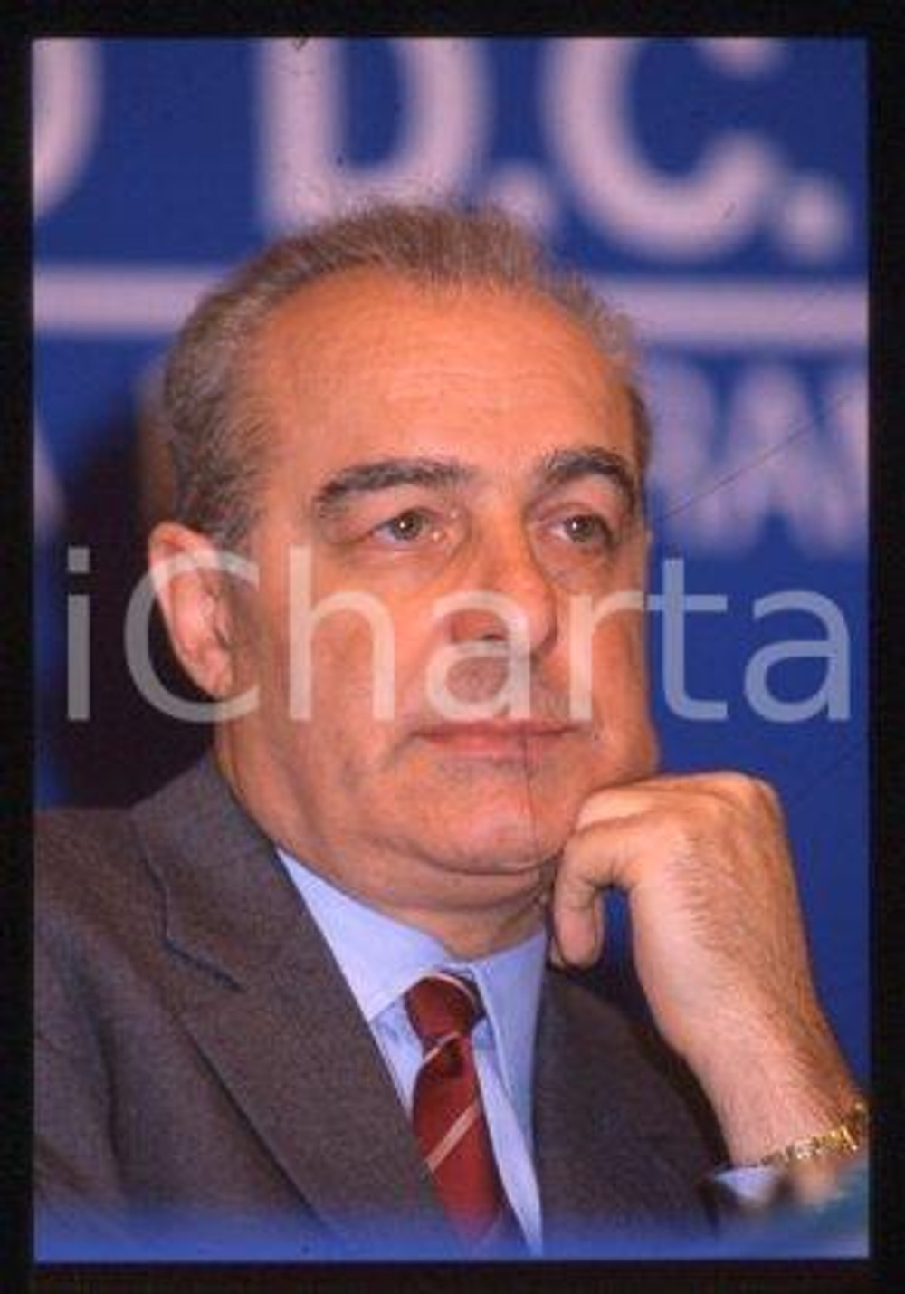 Gino COLOMBO - FIERA MILANO un politico italiano 1990 ca * 35mm vintage slide 14