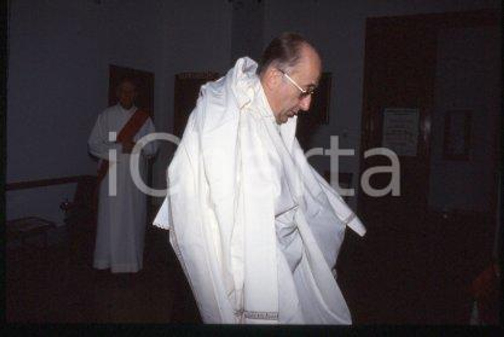 Monsignor Camillo RUINI - ITALIA COSTUME 1988 ca * 35 mm vintage slide 1