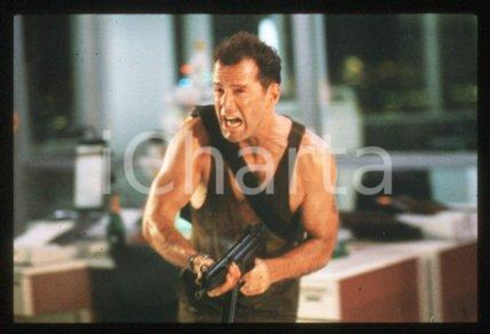 Bruce WILLIS - CINEMA "Die Hard" American actor 1988 * 35 mm vintage slide 1