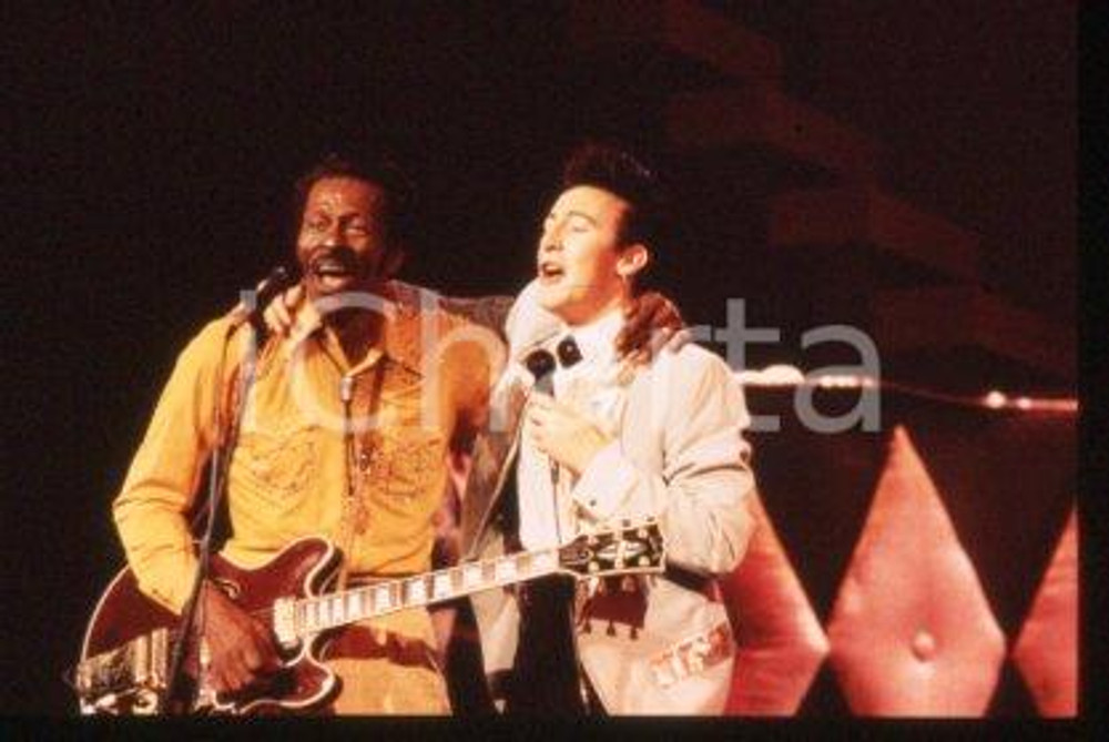 Chuck BERRY Julian LENNON - USA MUSIC ROCK 'N' ROLL 1987 * 35 mm vintage slide 5