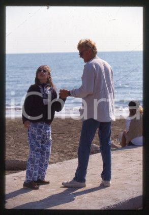 John TAYLOR - MUSIC Bass guitarist & daughter 2000 ca * 35 mm vintage slide 2