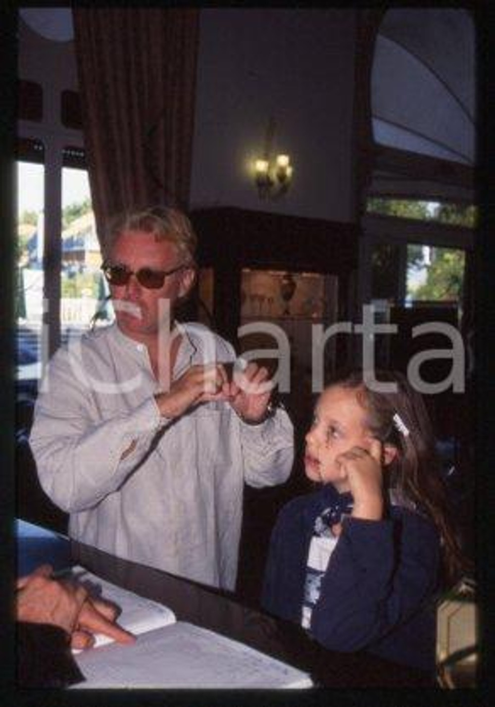 John TAYLOR - MUSIC Bass guitarist & daughter 2000 ca * 35 mm vintage slide 4