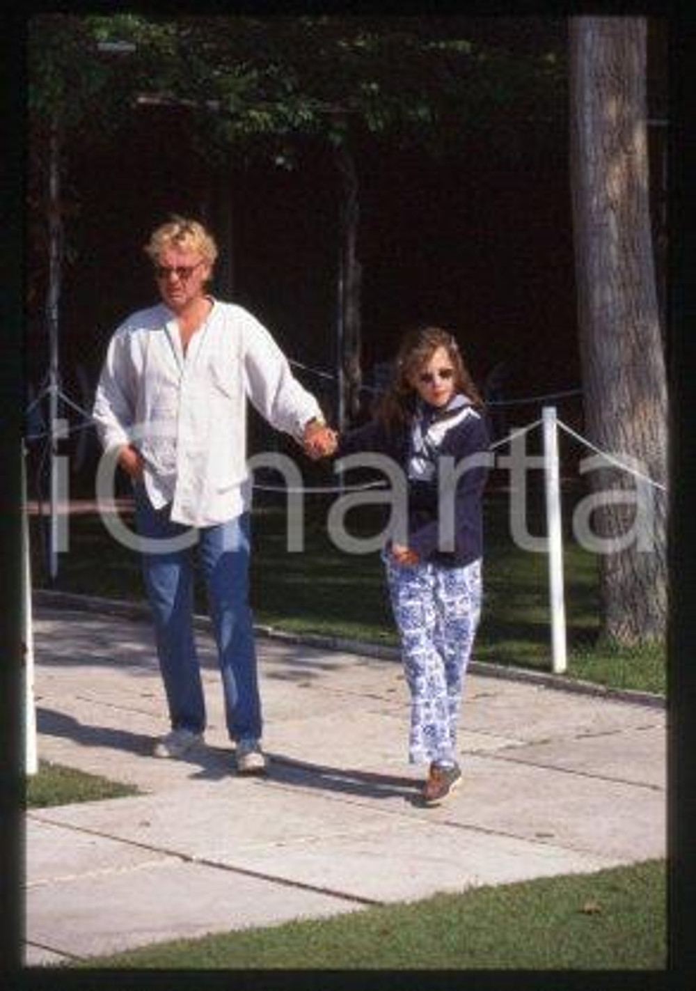 John TAYLOR - MUSIC Bass guitarist & daughter 2000 ca * 35 mm vintage slide 5