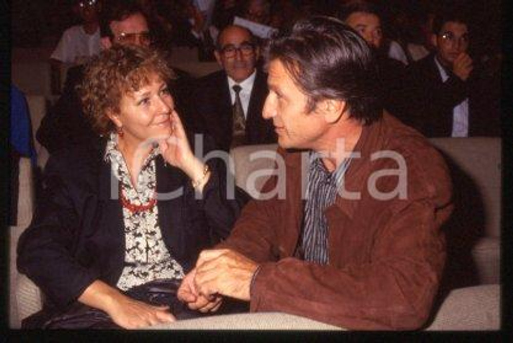 Vittorio MEZZOGIORNO CINEMA Italian actor & wife 1994 ca * 35 mm vintage slide 1